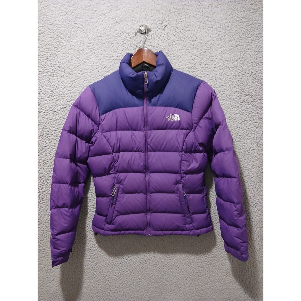 The North Face Jacket Nuptse Womens Xs Purple 700 Down Full Zip Puffer PLS READ!